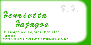 henrietta hajagos business card